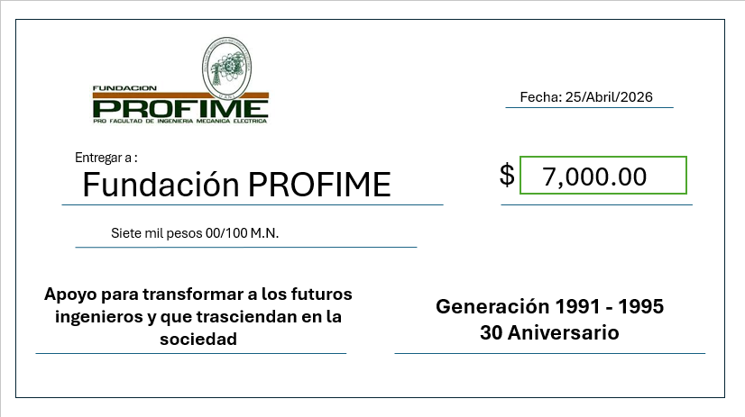 Cheque Generación IAS 1992 - 1996